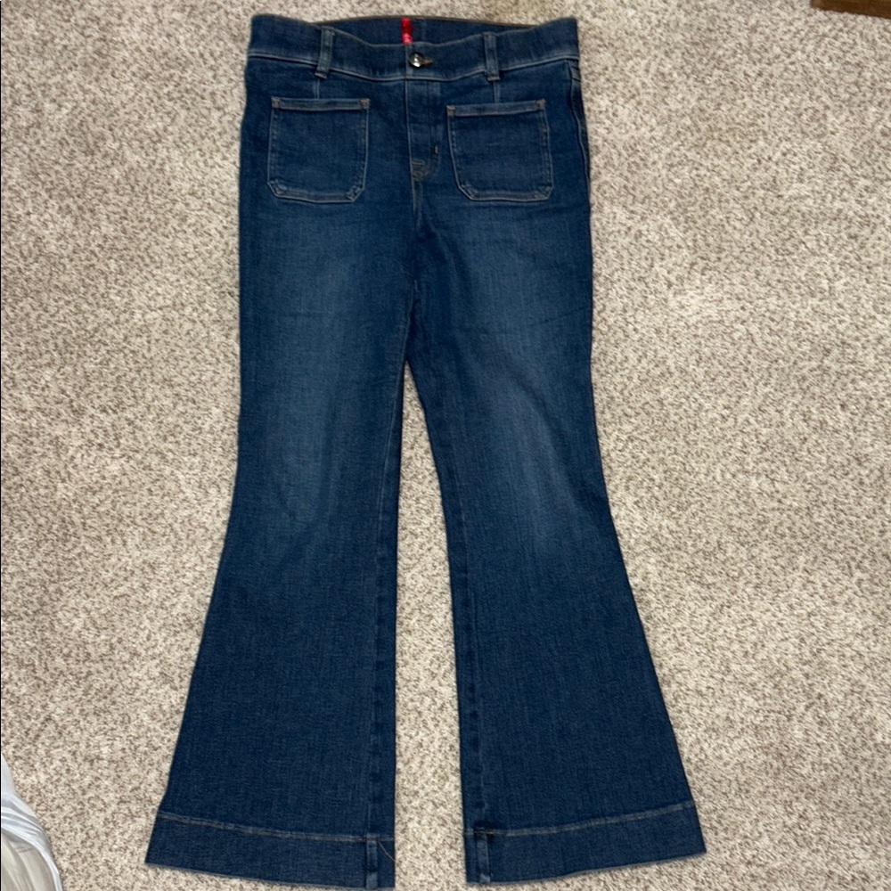 Spanx Shaping Wide-Leg Blue Jeans